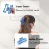 12 Pcs Blue Large Square Hair Claw Clips for Women, 4.3-Inch Matte Rectangle Claw, Strong Hold Non-slip Hair Clips for Thick & Thin Hair view 3