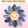 12 Pcs Blue Large Square Hair Claw Clips for Women, 4.3-Inch Matte Rectangle Claw, Strong Hold Non-slip Hair Clips for Thick & Thin Hair view 4