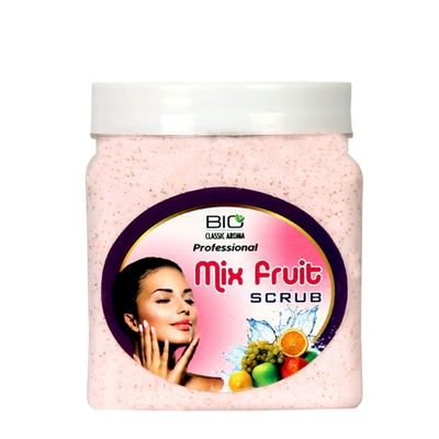 Professional Mix Fruit Face Scrub with Orange Peel Extract | Instantly Clear and Bright Skin | Removes Dead Skin Cells & Specially to Smooth your Skin | For Man & Woman Scrub (500 Ml)