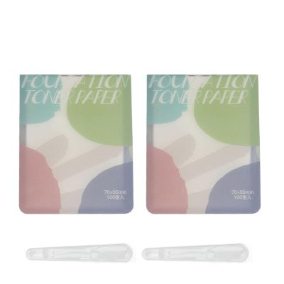 2pcs Liquid Palette Paper Disposable Makeup Coloring Paper with Mixing Stick Lipstick Paper, Makeup Palette Mixing Tray Apply for Eye Shadow Lipsticks