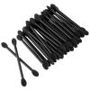 100 Pcs Eyeshadow Applicators, Disposable Dual Sides Eyeshadow Applicators Eye Sponge Applicators Professional Double Head Sponge Brushes for Women Makeup Black view 1