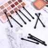 100 Pcs Eyeshadow Applicators, Disposable Dual Sides Eyeshadow Applicators Eye Sponge Applicators Professional Double Head Sponge Brushes for Women Makeup Black view 4