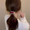 FMURY Red rose headdress high ponytail grab clip female fixed artifacts back of the fringe plate hair clip hair card view 1