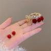 FMURY Red rose headdress high ponytail grab clip female fixed artifacts back of the fringe plate hair clip hair card view 3