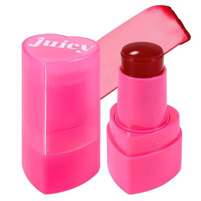 Qifylmaf 5 Colors Hydrating Lip & Cheek Tint, Long-Lasting Jelly Blush Stick with Cooling Effect, Watercolor-Like Finish (# 03)