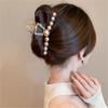 FMURY Autumn and winter acrylic curry pearl rhinestone grab clip female back of the plate hair shark clip large hair clip hair card headdresses view 1