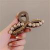 FMURY Autumn and winter acrylic curry pearl rhinestone grab clip female back of the plate hair shark clip large hair clip hair card headdresses view 4