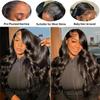 13x4 HD Glueless Wigs For Black Women, 180% Density Body Wave Lace Front Wigs Human Hair, Natural Hairline Curly Wigs For Black Women (20 Inch) view 2