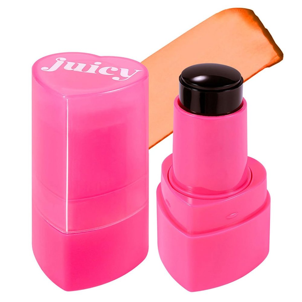 Qifylmaf 5 Colors Hydrating Lip & Cheek Tint, Long-Lasting Jelly Blush Stick with Cooling Effect, Watercolor-Like Finish (# 05)