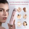 Bikini Trimmer for Women, Waterproof Electric Bikini Shaver Cordless Recharge Razors for Women for Leg Bikini Area Face Armpit & Body Trimming, Ideal Gifts for Ladies - Pink view 2
