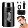2025 New Mini Carry on Electric Shaver, Upgrade Rechargeable Waterproof Pocket Shaver, Mini Electric Razor for Women Men (Black) view 1