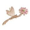 MERRYHAPY Lotus Flower Hair Clip Vintage Chinese Hair Claw Accessory for Women Elegant Design for All Hairstyles Parties Ceremonies and Daily Wear view 1