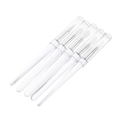 Beatifufu 5pcs Silicone Lip Brushes Reusable Lip Mask Applicators for Gloss and Transparent Handle Makeup Tools for Beauty Routine Travel-friendly and Gentle Skin