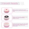 1Set Electric Face Brush, with 3 Interchangeable Heads Electric Face Scrubber, 3 In1 Exfoliating Massage USB Rechargeable Scrubber, Suitable for All Skin Types view 4