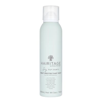 Hairitage Argan Oil Heat Protectant Spray for Dry Hair and Re-Heat Styling - Hydrating and Conditioning Formula - Argan Oil + Rice Protein - Protects Hair Up to 450F for Re-Heat Hair Styling - 5 oz