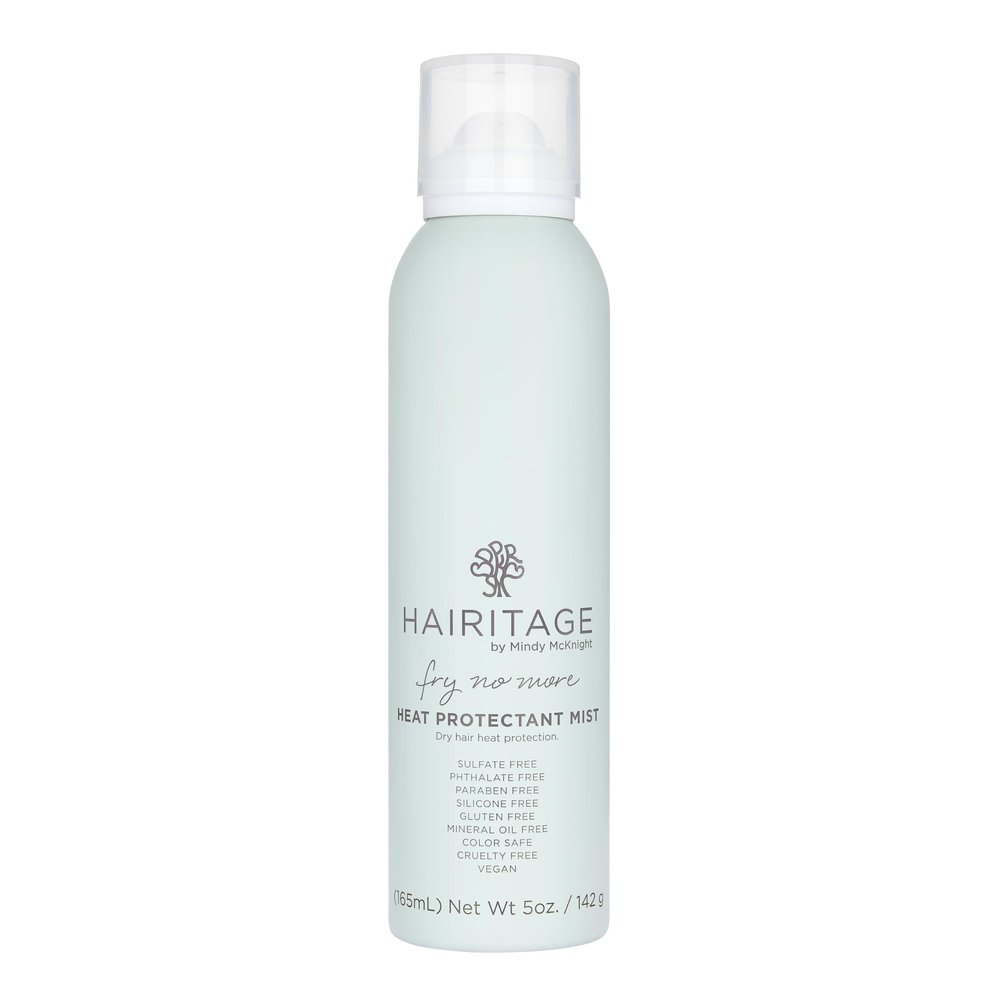 Hairitage Argan Oil Heat Protectant Spray for Dry Hair and Re-Heat Styling - Hydrating and Conditioning Formula - Argan Oil + Rice Protein - Protects Hair Up to 450F for Re-Heat Hair Styling - 5 oz