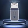 Compact Beard Trimmer, Portable Men Travel Electric Beard Trimmer, IPX7 Water Quiet Cordless Electric Beard Nose Hair Clipper for Face Mustache (Blue) view 4