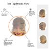 OiMiGO 20Inch Straight Wigs Human Hair Ash Brown Pre Plucked 13x6 HD Lace Front Wigs Human Hair Wig For Women, Brazilian Virgin Glueless Wig With Baby Hair,10A Champagne Blonde Wig(20Inch) view 2