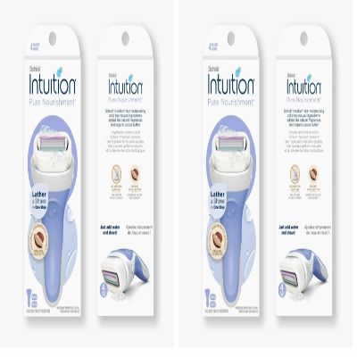 Schick Intuition Pure Nourishment Women's Razor Refills, Pack of 6