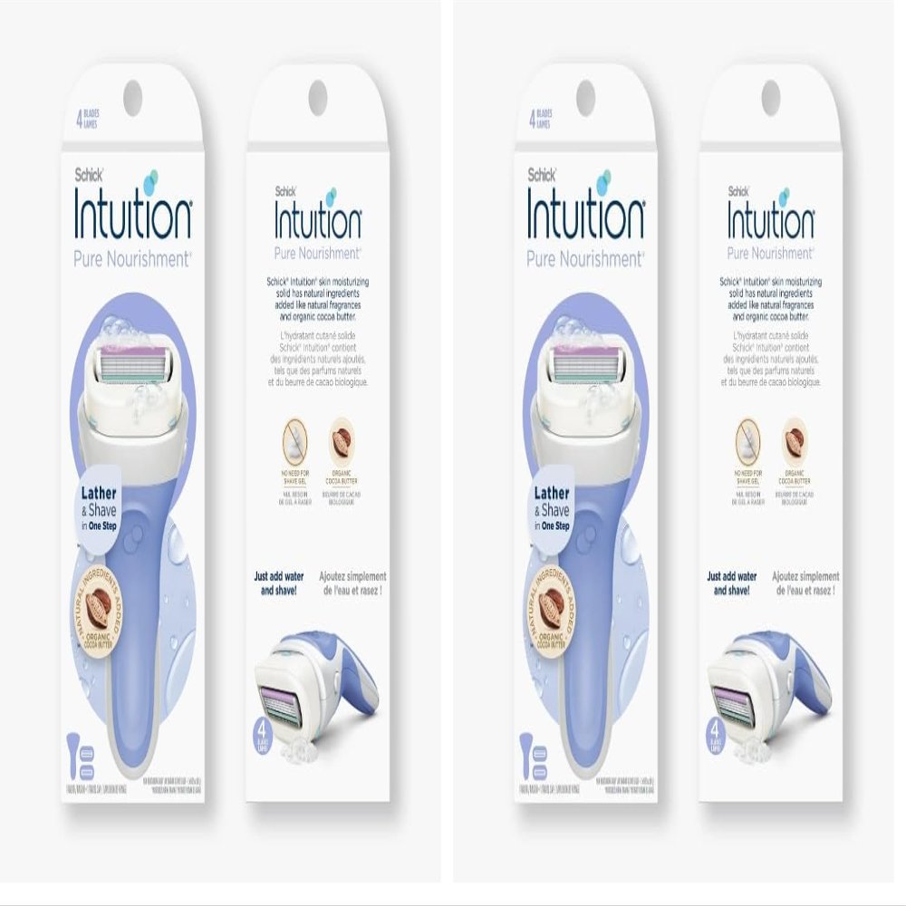 Schick Intuition Pure Nourishment Women's Razor Refills, Pack of 6