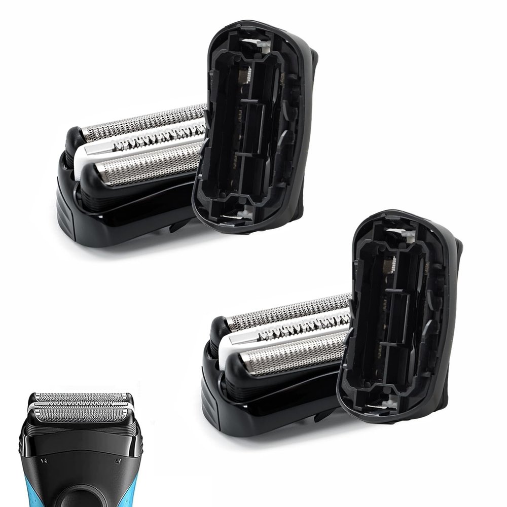 32B Series 3 Replacement Head Compatible with Braun S3 3040S Replacement Shaver Head, 32B Foil&Cutter Shaver Head for Braun S3 Razor Head S3 3040s 3080s-4 370cc 3070cc 3000s 3010, 3090cc, 2Pack