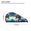 ChenGua Roaring Dragon Coral Velvet Dry Hair Cap - Super Absorbent Hair Towel Wrap Microfiber Hair Turban for Women Men view 4