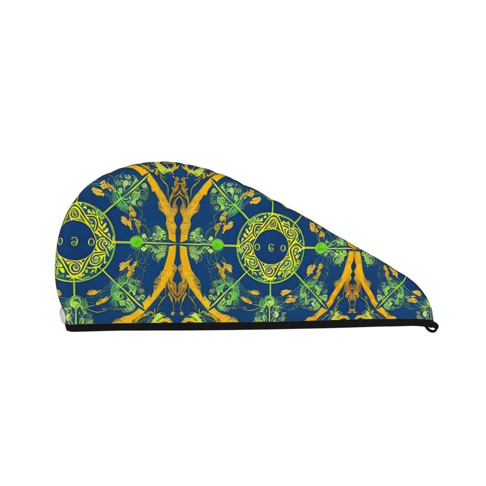 ChenGua Yin Yang Totem Coral Velvet Dry Hair Cap - Super Absorbent Hair Towel Wrap Microfiber Hair Turban for Women Men