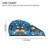 ChenGua Blue Underwater World of Fish Coral Velvet Dry Hair Cap - Super Absorbent Hair Towel Wrap Microfiber Hair Turban for Women Men view 4