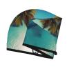 Beach Coconut Sunshine Coral Velvet Dry Hair Cap - Super Absorbent Hair Towel Wrap Microfiber Hair Turban for Women Men view 3