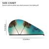 Beach Coconut Sunshine Coral Velvet Dry Hair Cap - Super Absorbent Hair Towel Wrap Microfiber Hair Turban for Women Men view 4