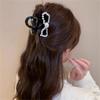 FMURY Pearl Velvet Grab Clip Women French Vintage Hair Clips Medium Plate Hair Shark Clip view 3