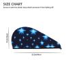 ChenGua Cartoon Blue Star Coral Velvet Dry Hair Cap - Super Absorbent Hair Towel Wrap Microfiber Hair Turban for Women Men view 4