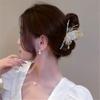 FMURY Rhinestone full star grasp clip back of the hair volume coiffure half tie hair large shark clip headdress hairpin view 1