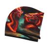 ChenGua Dragon King in Fire Coral Velvet Dry Hair Cap - Super Absorbent Hair Towel Wrap Microfiber Hair Turban for Women Men view 3