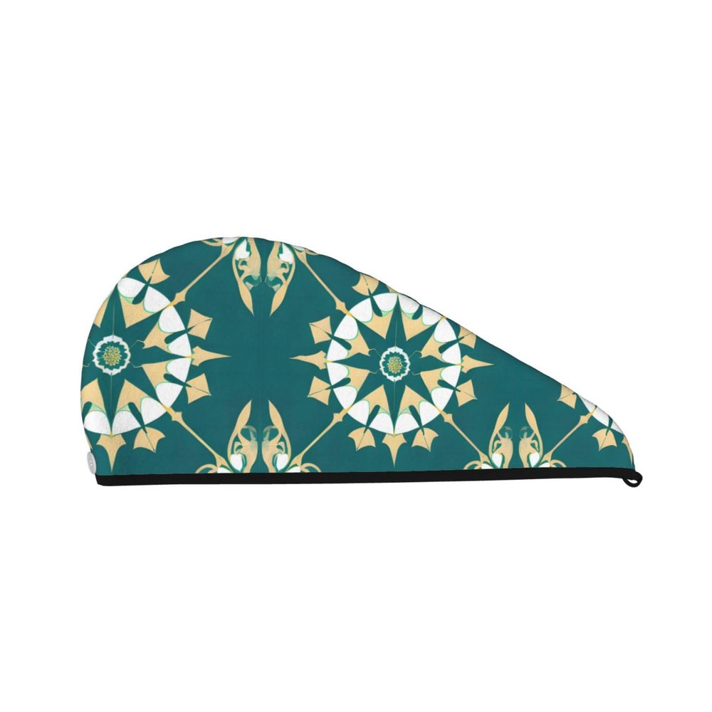 ChenGua Exotic Style Floral Coral Velvet Dry Hair Cap - Super Absorbent Hair Towel Wrap Microfiber Hair Turban for Women Men
