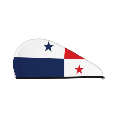 ChenGua Flag of Panama Coral Velvet Dry Hair Cap - Super Absorbent Hair Towel Wrap Microfiber Hair Turban for Women Men