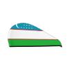 ChenGua Flag of The Republic of Uzbekistan Coral Velvet Dry Hair Cap - Super Absorbent Hair Towel Wrap Microfiber Hair Turban for Women Men view 1