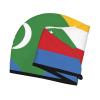 ChenGua Flag of The Comoros Coral Velvet Dry Hair Cap - Super Absorbent Hair Towel Wrap Microfiber Hair Turban for Women Men view 3