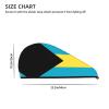 ChenGua Flag of The Bahamas Coral Velvet Dry Hair Cap - Super Absorbent Hair Towel Wrap Microfiber Hair Turban for Women Men view 4