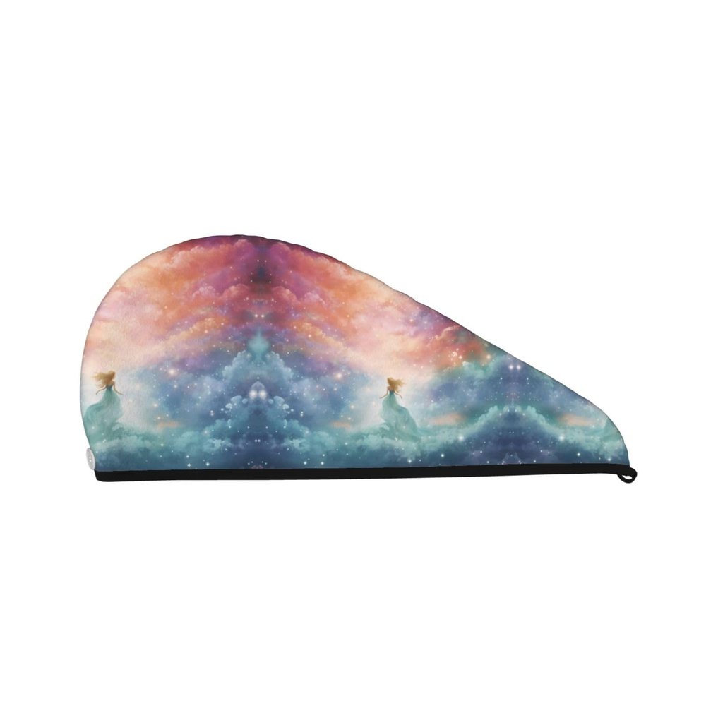 ChenGua Fantasy Paradise Space Coral Velvet Dry Hair Cap - Super Absorbent Hair Towel Wrap Microfiber Hair Turban for Women Men