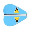 ChenGua Flag of Saint Lucia Coral Velvet Dry Hair Cap - Super Absorbent Hair Towel Wrap Microfiber Hair Turban for Women Men view 2