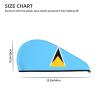 ChenGua Flag of Saint Lucia Coral Velvet Dry Hair Cap - Super Absorbent Hair Towel Wrap Microfiber Hair Turban for Women Men view 4