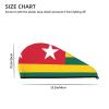 ChenGua Flag of Togo Coral Velvet Dry Hair Cap - Super Absorbent Hair Towel Wrap Microfiber Hair Turban for Women Men view 4