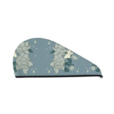 ChenGua White Bauhinia Coral Velvet Dry Hair Cap - Super Absorbent Hair Towel Wrap Microfiber Hair Turban for Women Men