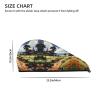 ChenGua Idyllic Scenery Coral Velvet Dry Hair Cap - Super Absorbent Hair Towel Wrap Microfiber Hair Turban for Women Men view 4