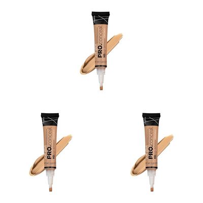 L.A. Girl Pro Concealer, Medium Beige, 0.28 Oz (LAX-GC978-A) (Pack of 3)