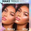 Highlighter Palette, Glitter Highlighter Powder Palette, Dual Colour Mashed Potato Highlighting & Contouring Eyeshadow Palette, Highlighter Makeup Powder for Daily Commutes, Dates (C, Regular size) view 4