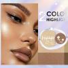 Highlighter Palette, Glitter Highlighter Powder Palette, Dual Colour Mashed Potato Highlighting & Contouring Eyeshadow Palette, Highlighter Makeup Powder for Daily Commutes, Dates (B, Regular size) view 3