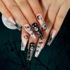 Halloween Press On Nails Glues On False Nails With Designs 1 Sheet Full Artificial Fake Nails For Art Decors view 1