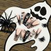 Halloween Press On Nails Glues On False Nails With Designs 1 Sheet Full Artificial Fake Nails For Art Decors view 4